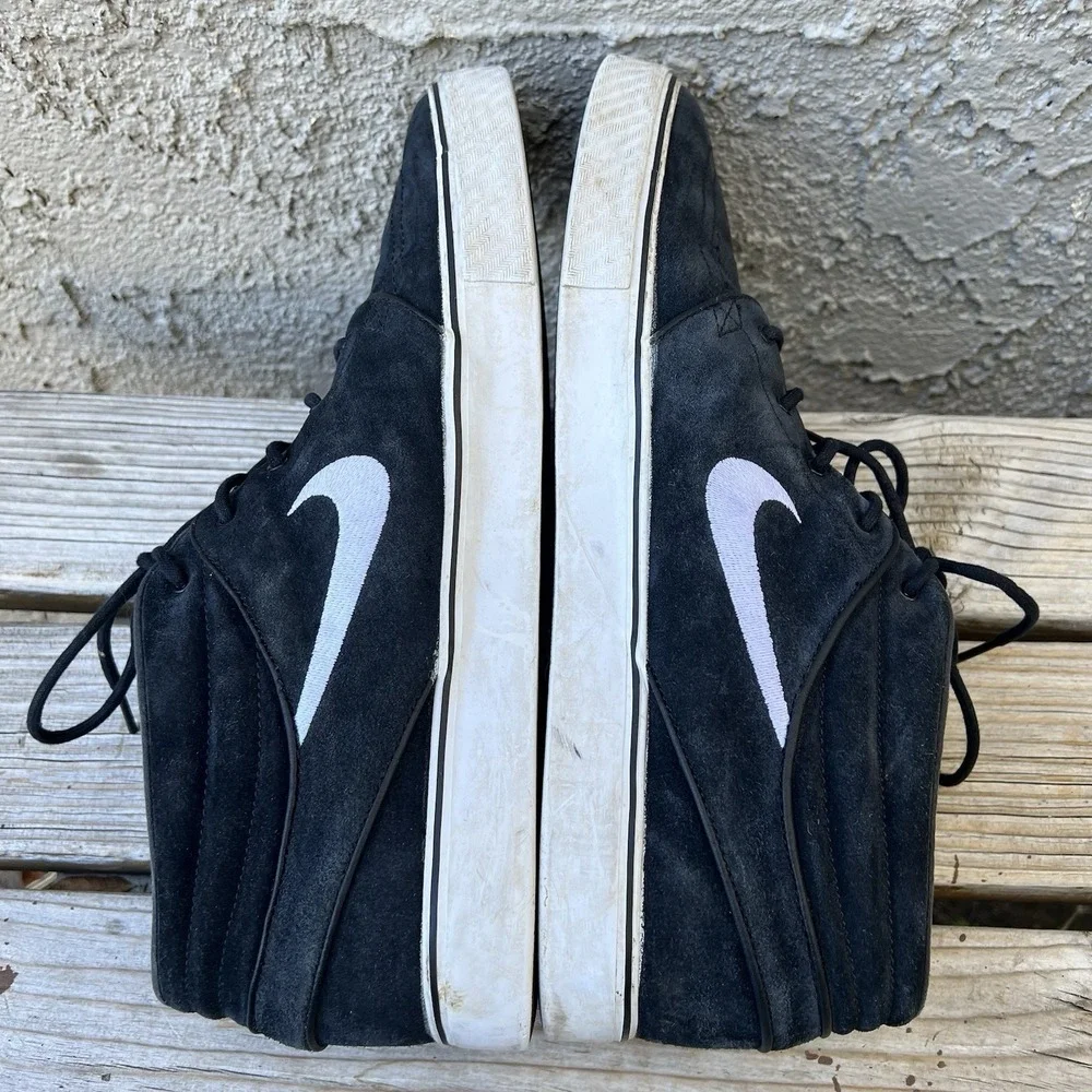 Nike Shoes Men Size 14 SB Solarsoft Portmore II 923198-011 Black Leather Suede